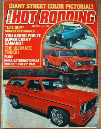 POPULAR HOT RODDING 1976 JUNE - BUILDING A CUSTOM CAMARO
